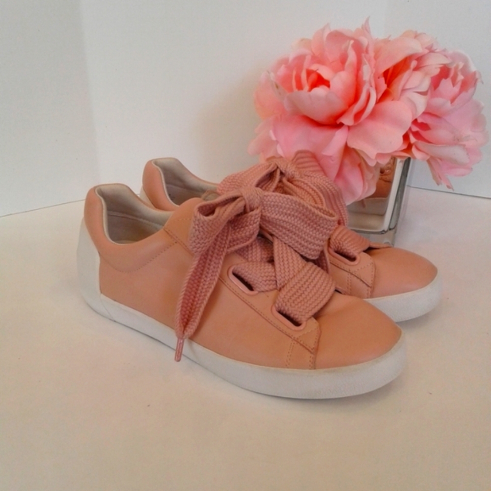ASH pink suede leather sneakers with a star size 8